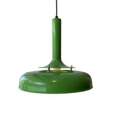 VERKOCHT Industriële metalen hanglamp groen