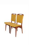NIEUW Set vintage eetkamer stoelen opnieuw gestoffeerd