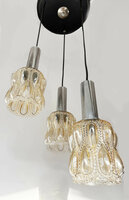 NIEUW . Vintage cascade hanglamp met drie kelken