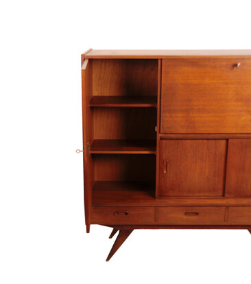 Vintage mid century kast van teakhout