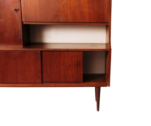 Vintage teakhouten highboard