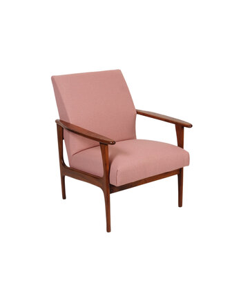 Vintage Scandinavisch design fauteuil opnieuw gestoffeerd