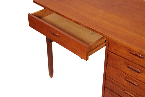 Vintage teakhouten bureau