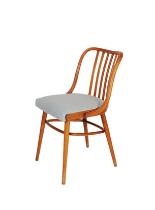 VERKOCHT Set Thonet Ligna stoelen opnieuw gestoffeerd