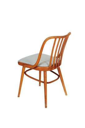 VERKOCHT Set Thonet Ligna stoelen opnieuw gestoffeerd