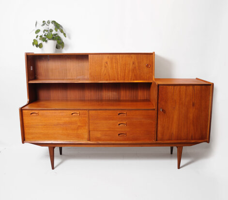 VERKOCHT Vintage mid century highboard