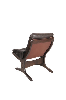 VERKOCHT Vintage leren fauteuil 