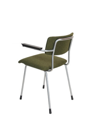 VERKOCHT Vintage set Gispen stoelen opnieuw gestoffeerd