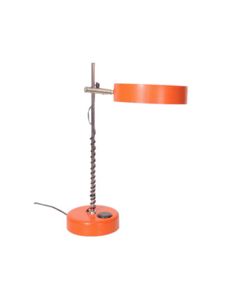 VERKOCHT Vintage jaren 60 oranje bureaulamp