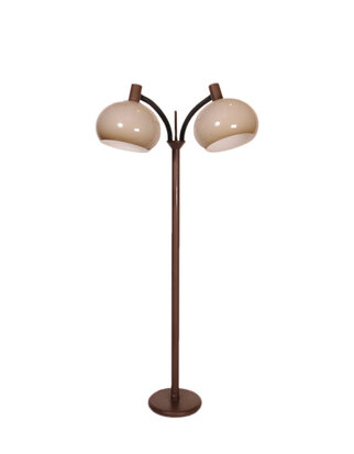 Vintage Dijkstra vloerlamp met twee kappen