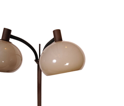 Vintage Dijkstra vloerlamp met twee kappen