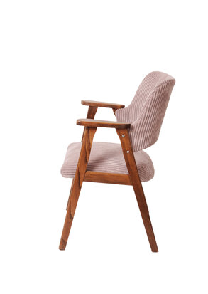 Vintage armleuning stoel opnieuw gestoffeerd