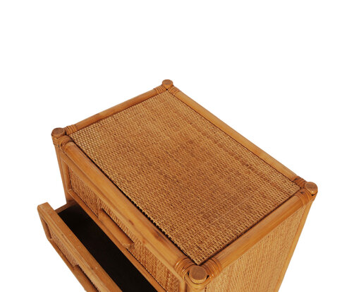 VERKOCHT Vintage rotan ladekastje