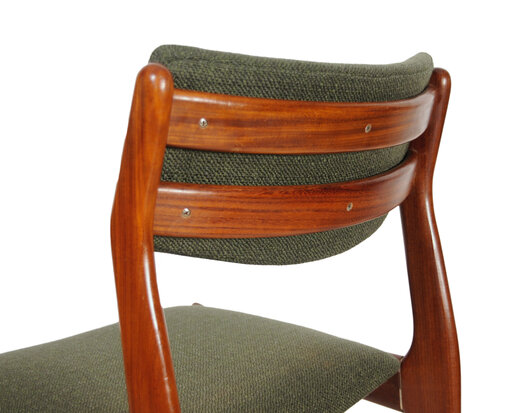 Vintage set eetkamer stoelen opnieuw gestoffeerd
