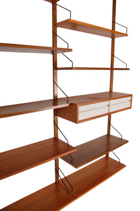 Vintage mid century Poul Cadovius wandmeubel