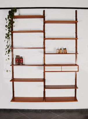 Vintage mid century Poul Cadovius wandmeubel