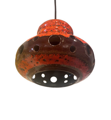 VERKOCHT Vintage Herda hanglamp van keramiek
