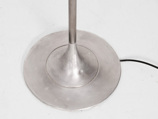 Vintage vloerlamp met glazen kap