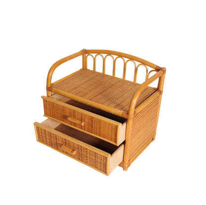 Vintage rotan ladekastje