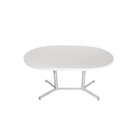 GERESERVEERD Vintage ovale eettafel