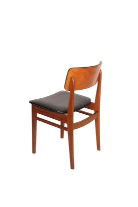 VERKOCHT Vintage eetkamer stoel zwart skai