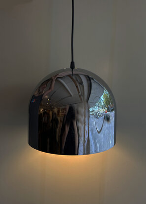 Vintage chromen hanglamp