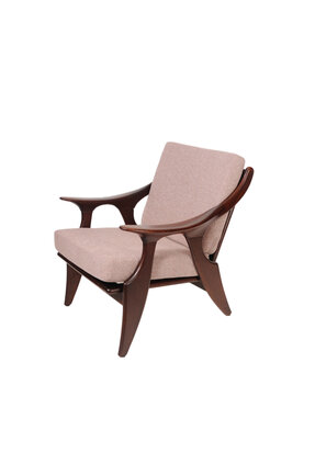 VERKOCHT Vintage mid century De Ster Geldermalsen fauteuil opnieuw gestoffeerd