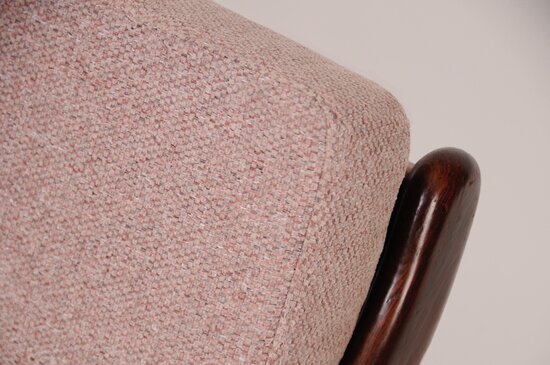 VERKOCHT Vintage mid century De Ster Geldermalsen fauteuil opnieuw gestoffeerd