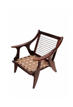 VERKOCHT Vintage mid century De Ster Geldermalsen fauteuil opnieuw gestoffeerd