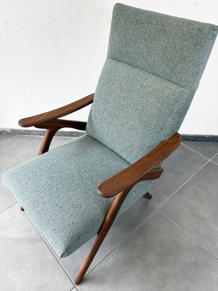 NIEUW Vintage jaren 60 fauteuil opnieuw gestoffeerd