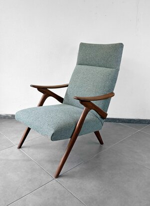 NIEUW Vintage jaren 60 fauteuil opnieuw gestoffeerd