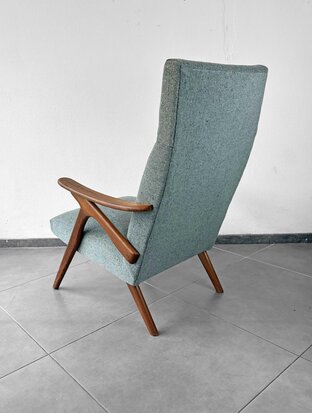 NIEUW Vintage jaren 60 fauteuil opnieuw gestoffeerd