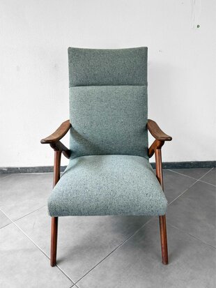 NIEUW Vintage jaren 60 fauteuil opnieuw gestoffeerd