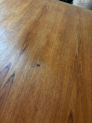 NIEUW Vintage uitschuifbare eettafel van teakhout