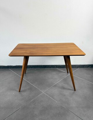 NIEUW . Vintage bijzettafel met schuine pootjes