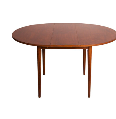 Vintage uitschuifbare ronde tafel