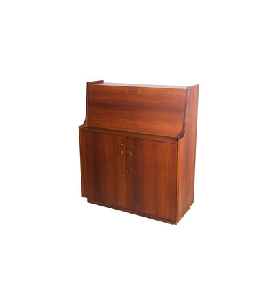 Vintage teakhouten secretaire