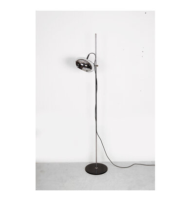 Vintage chromen staande lamp