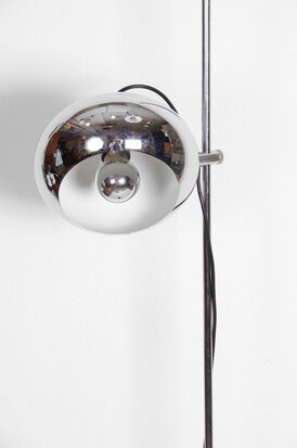 Vintage chromen staande lamp