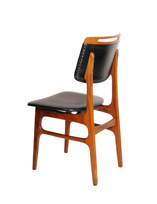 Vintage zwarte skai stoel