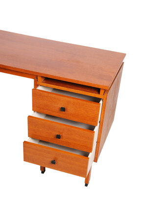 Vintage teakhouten jaren 60 bureau