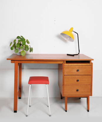 Vintage teakhouten jaren 60 bureau