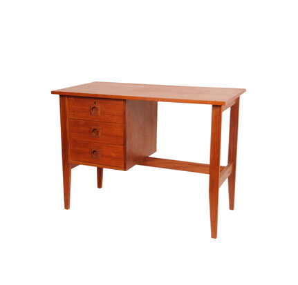 Vintage teakhouten bureau