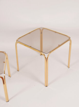 Vintage messing nesting tables