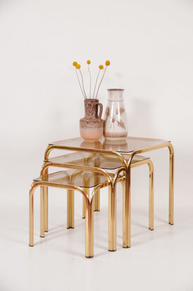 Vintage messing nesting tables