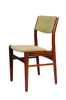 Vintage set stoelen mint groen velours