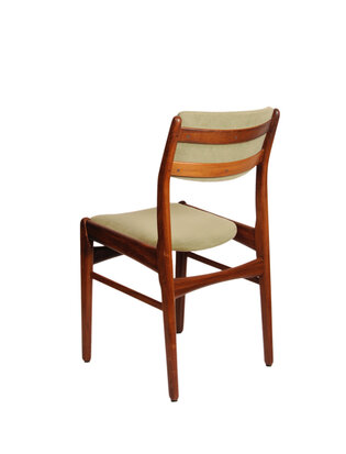 Vintage set stoelen mint groen velours