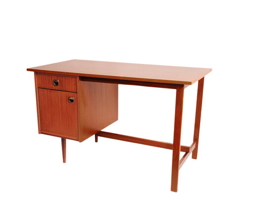 Vintage teakhouten jaren 60 bureau