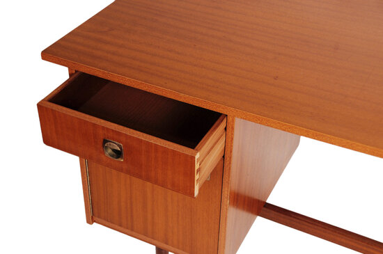 Vintage teakhouten jaren 60 bureau