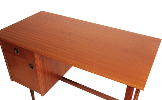 Vintage teakhouten jaren 60 bureau